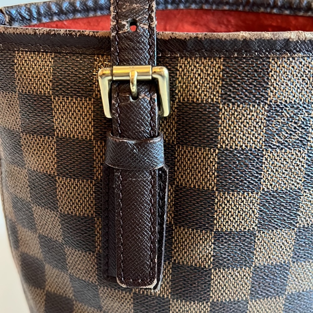 Louis Vuitton Marais bucket bag in Damier Ebene - Picture 10 of 16